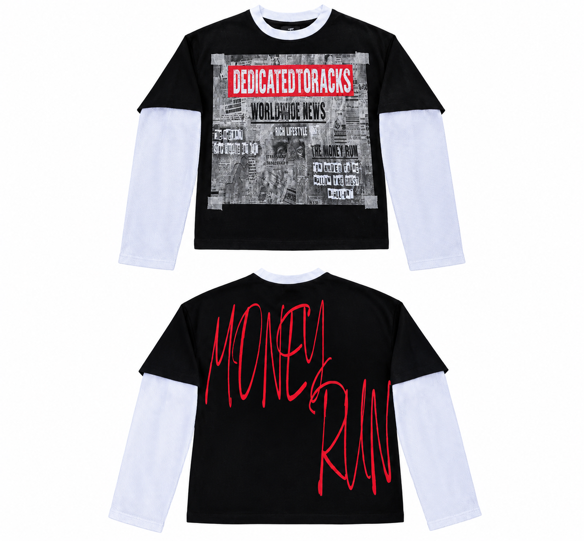 Black Money Run Long Sleeve Thermal