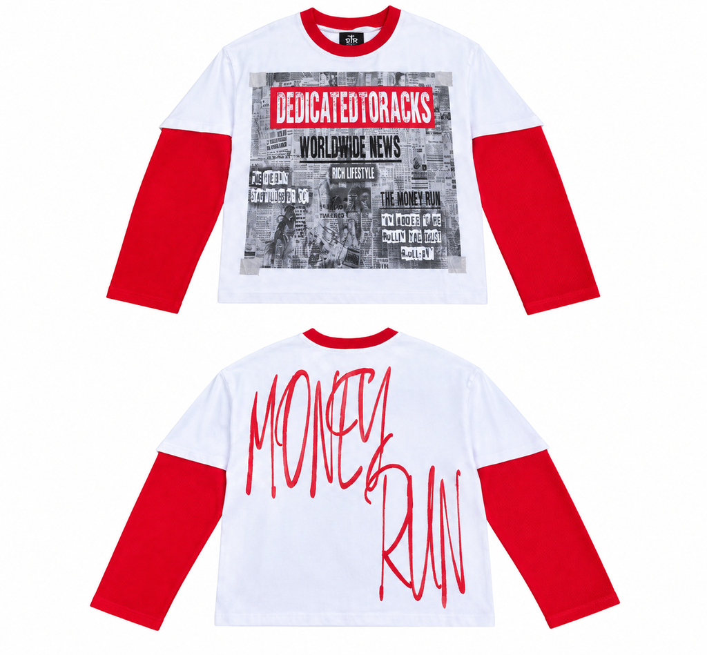 White Money Run Long Sleeve Thermal