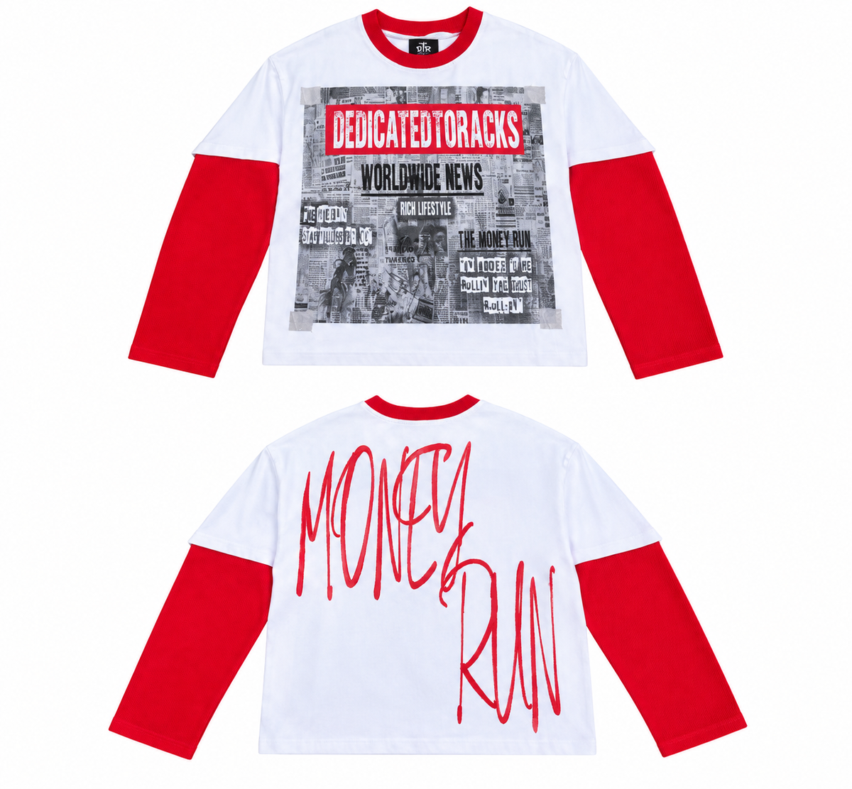 White Money Run Long Sleeve Thermal